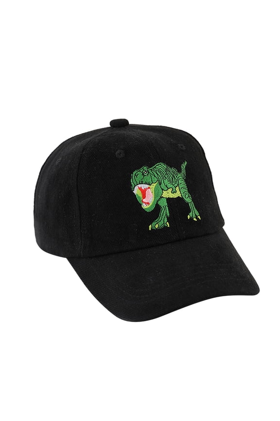 Toddler Girl Baseball Cap Cute Embroidery Excavator Kids Baseball Cap Adjustable Cotton Washed Vintage Cowboy Hat for Boys Girls Black,2-5 Years