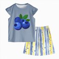 thumbnail image 1 of Sopiago Toddler Girl Clothes 2T 3T 4T 5T Summer Outfits Cotton Sleeveless Tank Tops Shorts Little Girls Clothing Set Blue,1-2 Years, 1 of 5