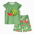 thumbnail image 1 of Sopiago Toddler Girl Clothes 2T 3T 4T 5T Summer Outfits Cotton Sleeveless Tank Tops Shorts Little Girls Clothing Set Green,4-5 Years, 1 of 5
