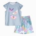 thumbnail image 1 of Sopiago Toddler Girl Summer Clothes 2T 3T 4T 5T Outfits Cotton Sleeveless Tank Tops Shorts Little Girl Clothing Set Light Blue,2-3 Years, 1 of 5