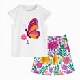thumbnail image 1 of Sopiago Toddler Girl Summer Clothes 2T 3T 4T 5T Outfits Cotton Sleeveless Tank Tops Shorts Little Girl Clothing Set Purple,1-2 Years, 1 of 5