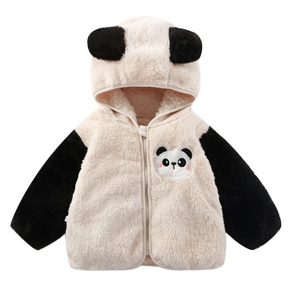 Sopiago Toddler Girls Boys Fleece Jacket Winter Jacket for Baby Boy Girl Clothes Coat Warm Sweater White,18-24 Months