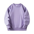 thumbnail image 1 of Sopiago Toddler Sweatshirt Boy Long Sleeve Crewneck Pullover Tops Drop Shoulder Sweatshirts Light Purple,8-9 Years, 1 of 7