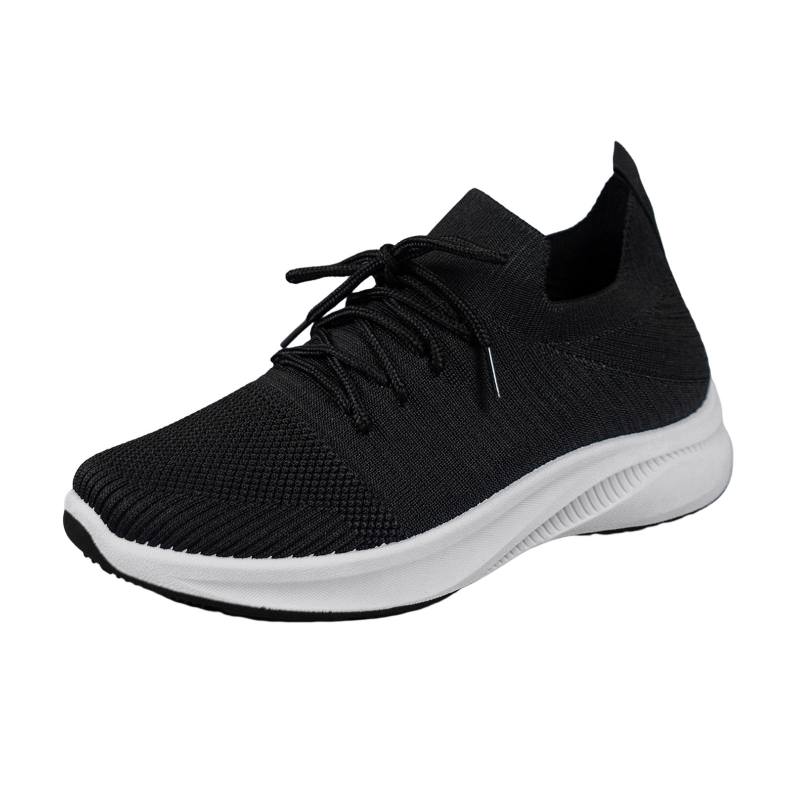 Sopiago Walking Sneakers for Women Tennis Shoes Lightweight Air Cushion Sneakers, Breathable Comfortable Shoes for Women Sport Black,40
