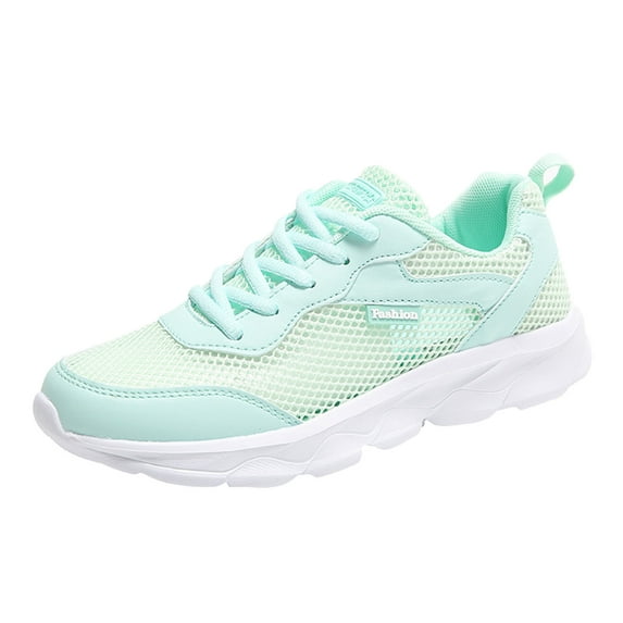 Sopiago Walking Sneakers for Women Walking Shoes for Women Casual Lace Up Tennis Shoes Green,39