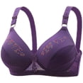 thumbnail image 1 of Sopiago Wireless Bras for Women Women's Non Padded Wireless Plus Size Full Coverage Minimizer Bra Purple,42, 1 of 3
