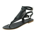 thumbnail image 1 of Sopiago Womans Sandals Women's Asymmetric Strap Footbed Sandals Black,7.5, 1 of 7
