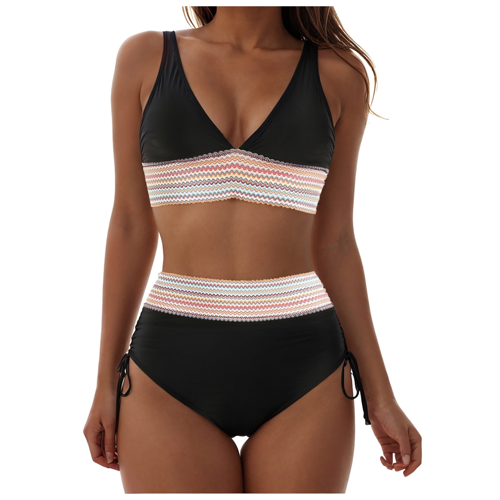 Save 47% OFF On This Gorgeous Herseas Women's High-Waisted Bikini Set!! Love The One-shoulder Style, Pretty Floral Print, And Tummy Control Fit!! This Fab Find Is Super Flattering For Beach Days And