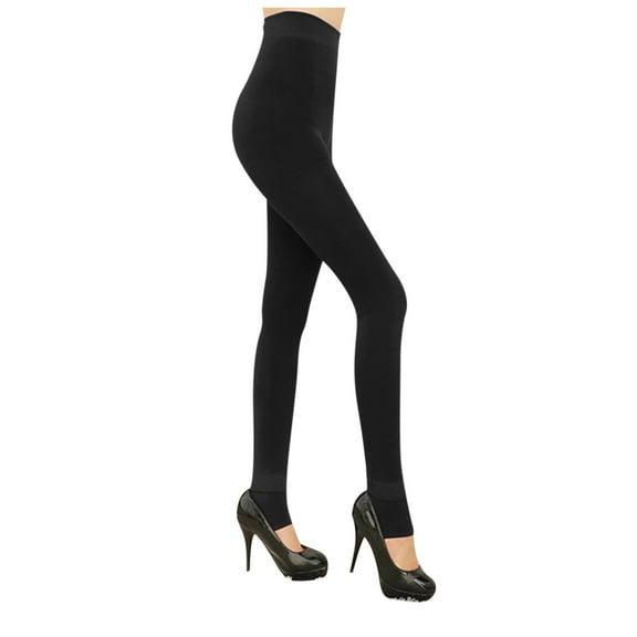 Sopiago Women Leggings Thick Fleece Lined Winter High-Waisted Leggings Warm Pants Elastic Slim Workout Yoga Tight Black,One Size