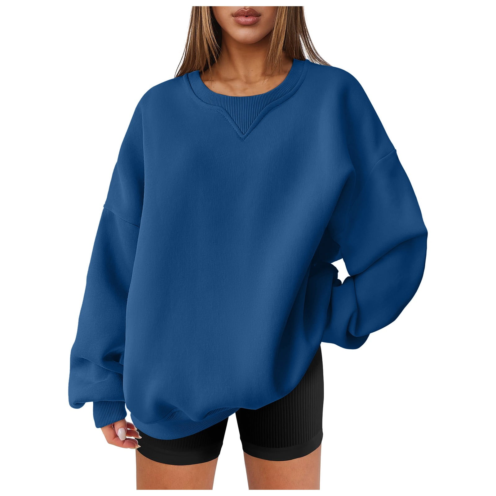 LEEDYA Women's Oversized Mama Sweatshirt - Long Sleeve Crewneck Pullover With Graphic Print, Casual Loose Fit