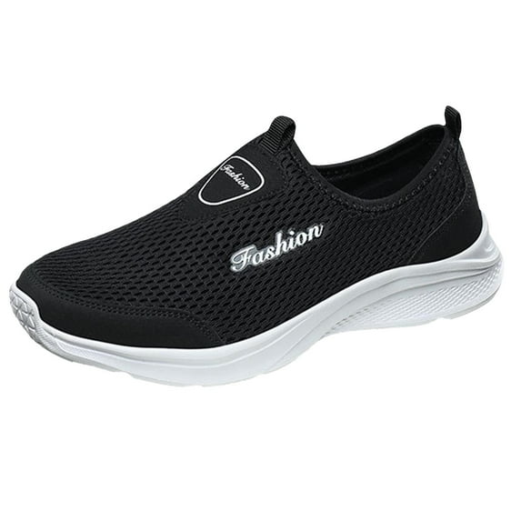 Sopiago Women Running Sneakers Women's Play Fashion Sneaker White Comfortable Walking Shoes Canvas Slip on Shoes White,37