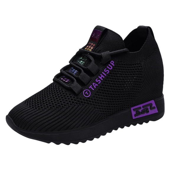 Sopiago Women Running Sneakers Womens Walking Tennis Shoes - Slip On Memory Foam Lightweight Casual Sneakers for Gym Travel Work Purple,37