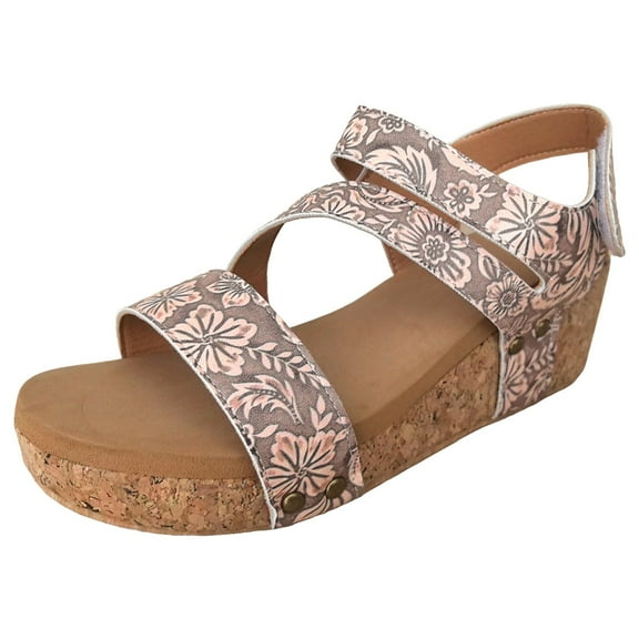 Sopiago Women'S Sandals Women's Peaceful Crochet Platform Footbed Sandals Khaki,9