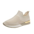 thumbnail image 1 of Sopiago Women Shoes Jogging Shoes, Women's Fashion Casual Sports Shoes,Anti-Skid Sports Shoes, Indoor and Outdoor Casual Shoes Beige,36, 1 of 6