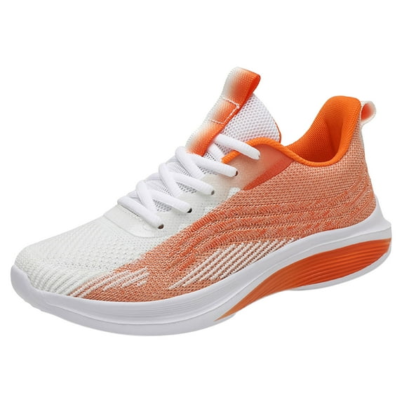 Sopiago Women Shoes Women's Scrunch Back Slip-On Sneaker Wide Width Available Orange,39