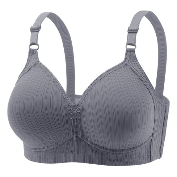 Sopiago Women's Bra Smoothing Comfort Seamless Bra Full Coverage Push Up Bra Grey,42