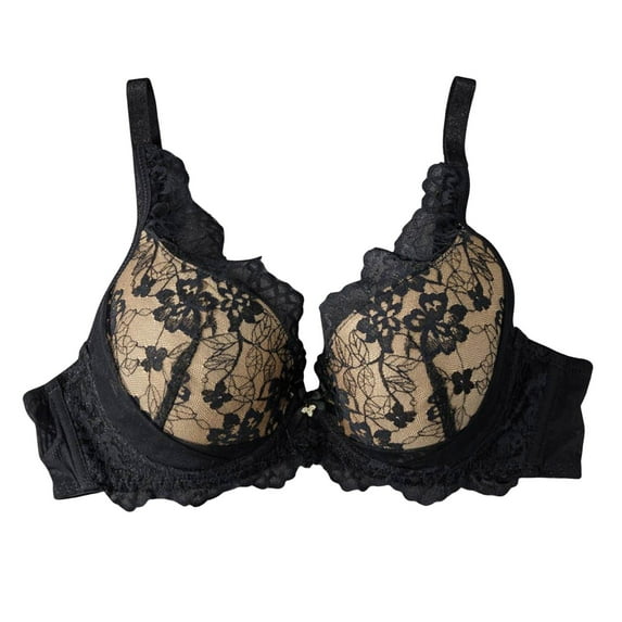 Sopiago Women's Bralettes Sexy Lace Lingerie for Women With Large Chest And Slim Fit Gathered With Soft Steel Ring To Sagging Bra Beige,L