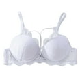 thumbnail image 1 of Sopiago Women's Double Support Wireless, Lace Bra with Stay-in-Place Straps Full-Coverage Women's Wireless Bras White,M, 1 of 7
