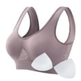 thumbnail image 1 of Sopiago Women's Easy Underarm-smoothing With Seamless Stretch Wireless Lightly Lined Comfort Soft Bralettes for Women Light Purple,4XL, 1 of 2