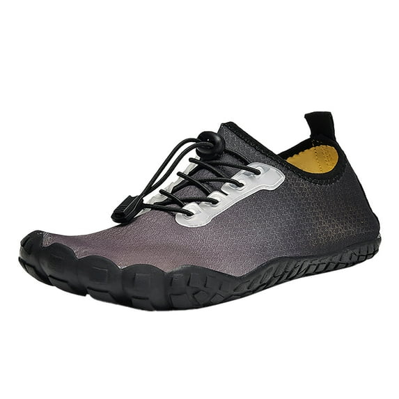 Sopiago Women's Fashion Sneakers Mens Womens Athletic Hiking Water Shoes Quick Dry Barefoot Shoes Swim Shoes Beach Shoes with Drainage Black,38