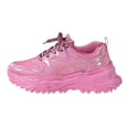 thumbnail image 1 of Sopiago Women's Fashion Sneakers Women Platform Sneakers Lace-up Floral Print Fashion Walking Shoes Pink,39, 1 of 6