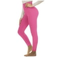 thumbnail image 1 of Sopiago Women's Leggings High Waist Long Leggings Tall Leggings Over The Heel High Waisted Thick Tights Hot Pink,L, 1 of 4