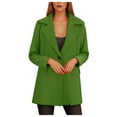 thumbnail image 1 of Sopiago Women's Long Blazer Jackets Long Sleeve Lapel Pockets Loose Fit Work Casual Blazers for Women Green,XL, 1 of 5