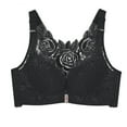 thumbnail image 1 of Sopiago Women's Smoothing Wireless Bra, Perfectly Smooth Full-Coverage T-Shirt Bra Full Figures Womens Wireless Bra Black,42C, 1 of 2
