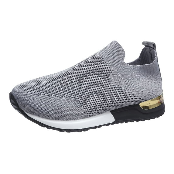 Sopiago Platform Sneakers for Women Women's Low Top Basketball Sneaker, Wide Width Available Grey,42
