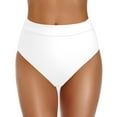 thumbnail image 1 of Sopiago Women's Swim Bottom High Waist Bathing Suit Bottom for Women Retro Basic Full Coverage Bikini Tankini Swimsuit Briefs White,XXL, 1 of 7