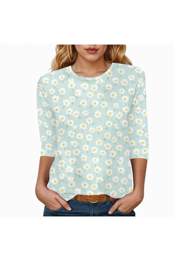 Women's T-Shirts Floral Scrubs V Neck Short Sleeve Stretch Nurse Uniform with Pockets Functional Workwear Womens Tee Tops Light Green,XXXL