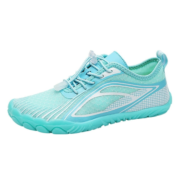 Sopiago Women's Water Shoes Non Slip Quick Dry Beach Shoes Athletic Aqua Shoes for Swimming Sky Blue,8