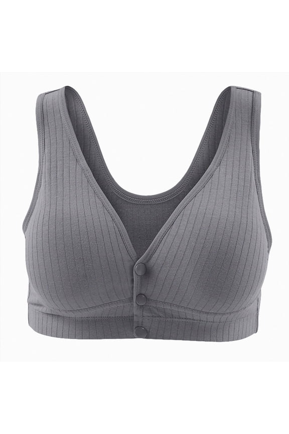 Women's Wireless Bras for Women - Comfort Revolution Wireless Bra - Adjustable & Supportive - Plus Size Womens Bra Grey,M