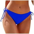 thumbnail image 1 of Sopiago Womens Bikini Bottom String Bathing Suit Bottom with Moderate Coverage Swimsuit Bottoms for Women Low Waist Swim Bottom Blue,M, 1 of 7