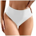 thumbnail image 1 of Sopiago Womens Bikini Bottoms Mid Rise Bathing Suit Bottom Full Coverage Swimsuit Bottoms for Women Ruched Scrunch Swim Bottom White,M, 1 of 7