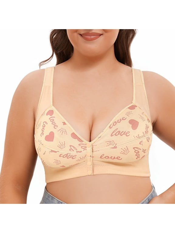 Womens Bralettes Full-Coverage Underwire Bra Full-Frame Lifting and Smoothing Underwire Bra Light Yellow,46G