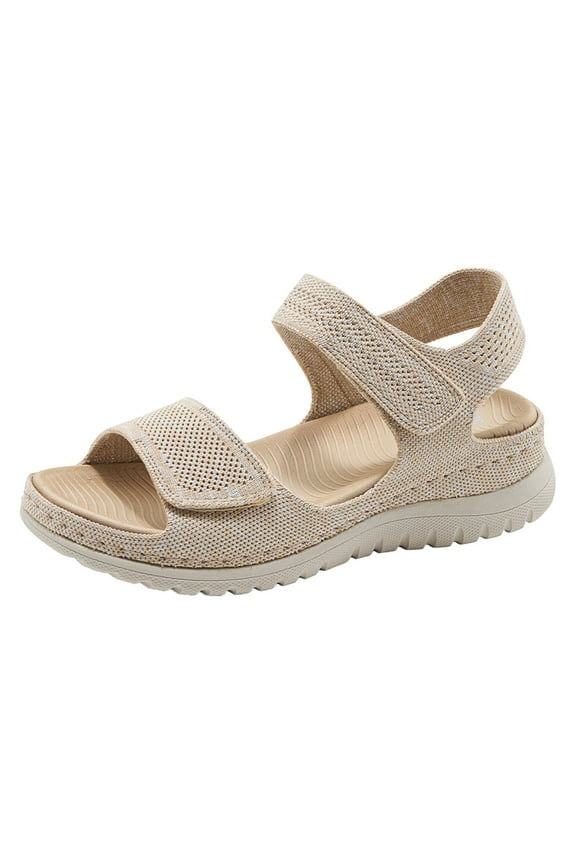 Womens Flip Flops Women's Nature Sandals, Wide Width Available Beige,9