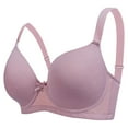 thumbnail image 1 of Sopiago Womens Seamless Push Up Bras No Underwire Full Coverage Comfortable Bra V Neck Bralettes Wireless Everyday Woman Bras Light Pink,110D, 1 of 2