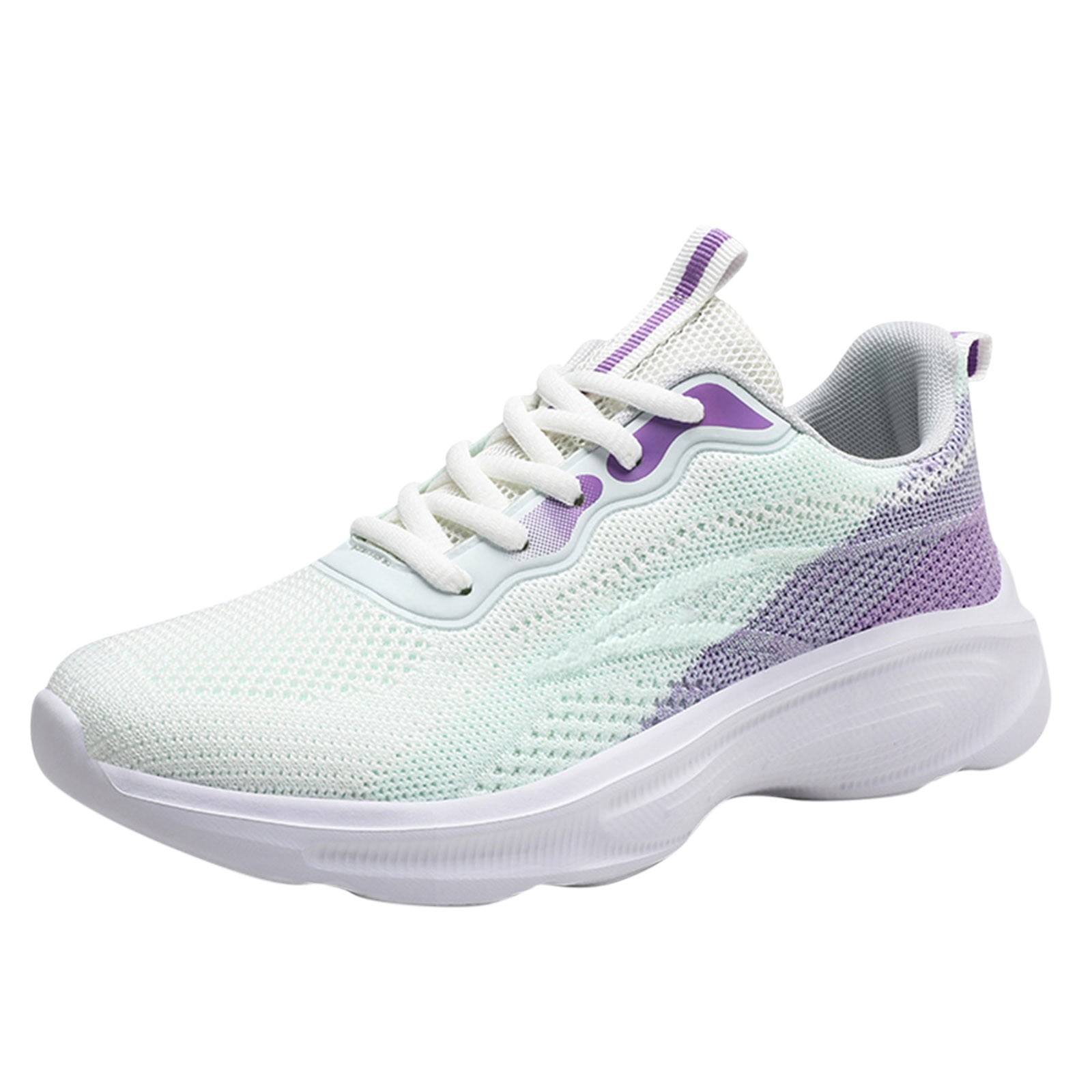 WYGRQBN Women's Lightweight Walking Shoes – Breathable Knit Fashion Sneakers For Gym, Running, Tennis, Workout - View #3