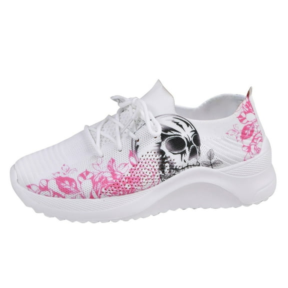 Sopiago Womens Sneakers Shoes for Women Fashion Summer Flat Bottom and Thick Bottom Light Lace Up Colorblock and Simple Style Easter White,38