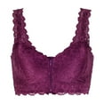 thumbnail image 1 of Sopiago Womens Sports Bra Cotton Front-Closure Comfort & Sleep Bra - Comfy Cotton Sleep and Leisure Bras for Women. Purple,XXXXL, 1 of 5