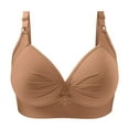 thumbnail image 1 of Sopiago Womens Wireless Push Up Bras for Women No Underwire Seamless Full Coverage Supportive T Shirt Everyday Bras for Women Khaki,44, 1 of 4