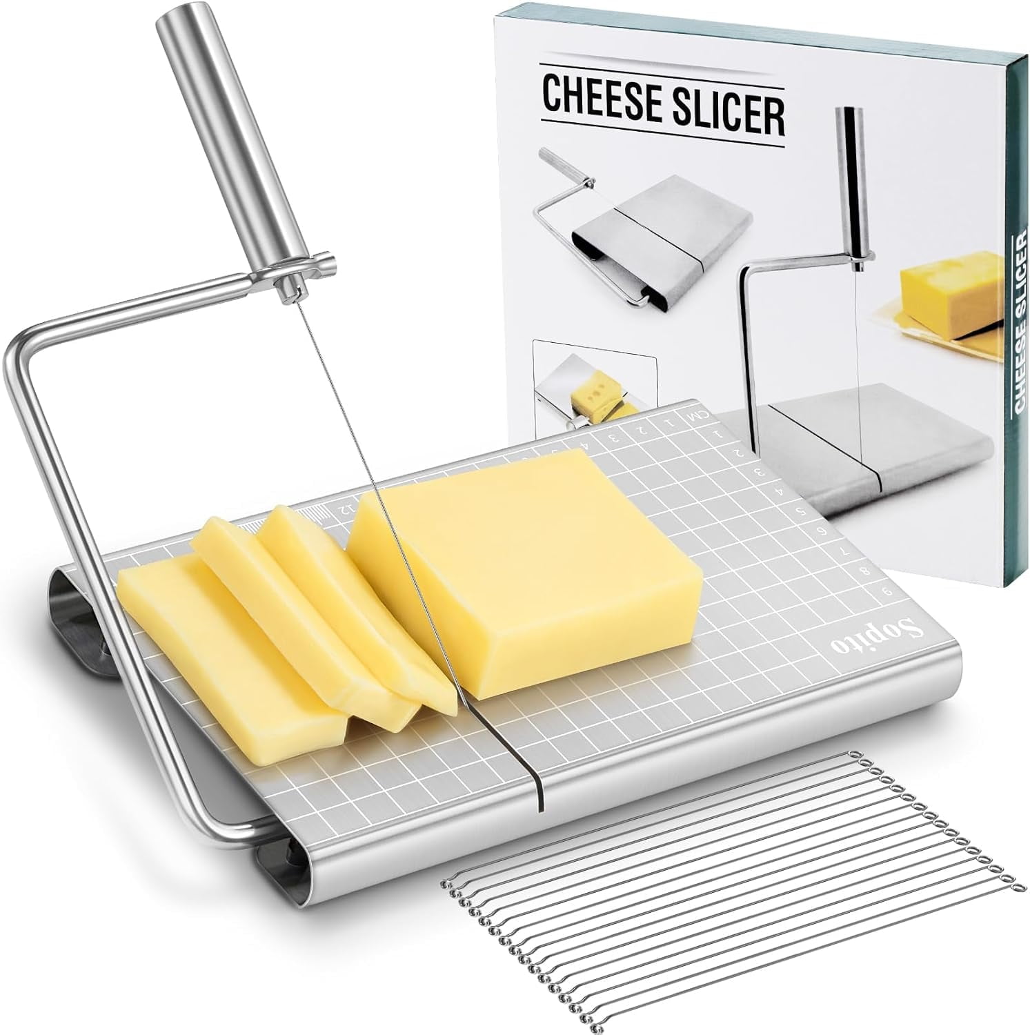 Cheese Curler, Stainless Steel Cheese Shaver, 8.7 Inch Cheese Cutter