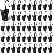 Sopito Curtain Clips with Hook, 100 Pack Small Metal Hangers for Outdoor Camp Tent Decor Vendor Booth Display Awning Light Party Art Photos Tablecloth, Black
