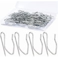 thumbnail image 1 of Sopito Curtain Hooks, 1.2in Metal Drapery Pin and Hook for Door Window Shower Curtain, Silver White 58PCS, 1 of 7