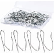 Sopito Curtain Hooks, 1.2in Metal Drapery Pin and Hook for Door Window Shower Curtain, Silver White 58PCS