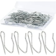 Sopito Curtain Hooks, 1.2in Metal Drapery Pin and Hook for Door Window Shower Curtain, Silver White 58PCS