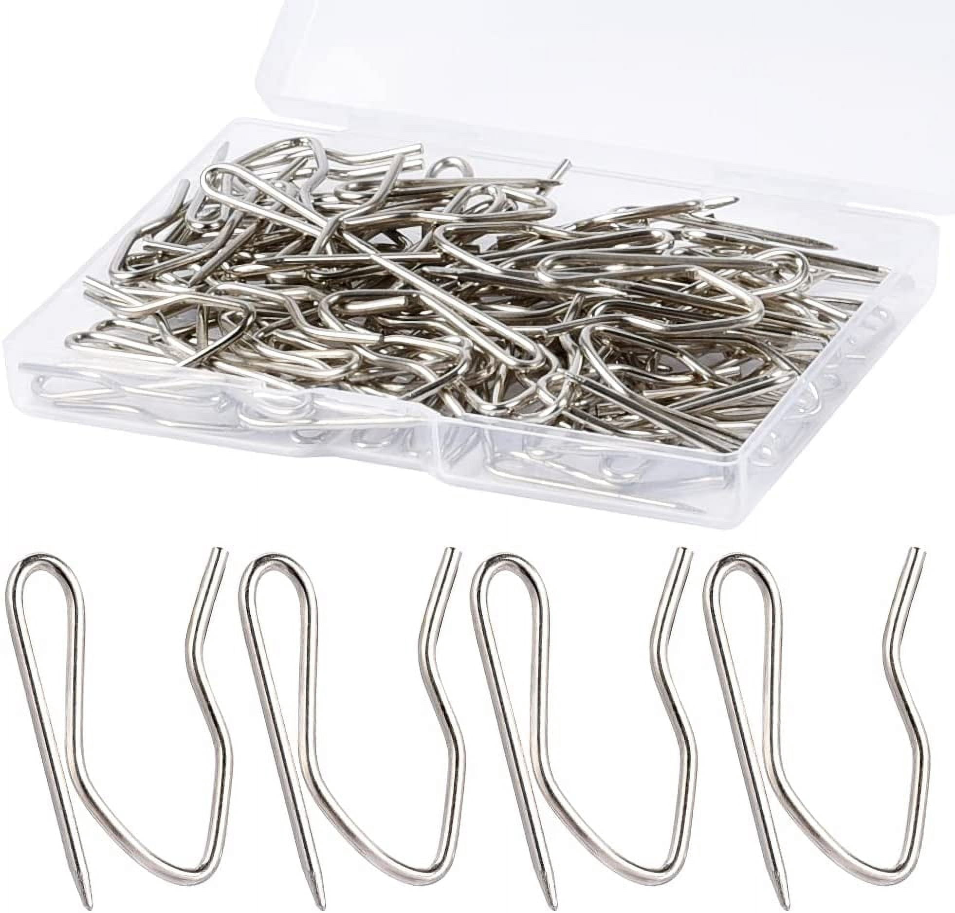 Sopito Curtain Hooks, 58PCS 1.2in Metal Drapery Pin and Hook for Door ...