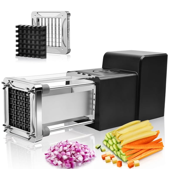 Sopito Electric Potato Cutter, Stainless Steel French Fry Cutter with 1/2in Blade Great for Potatoes Cucumbers Carrots
