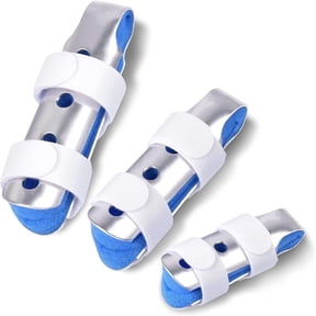 Sopito Finger Splint, 3-Size Finger Support Brace Finger Stabilizer for Broken Fingers Straightening Arthritis Knuckle Immobilization, Blue